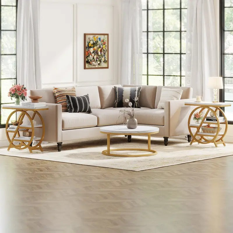 Mesa Auxiliar con Marco Circular