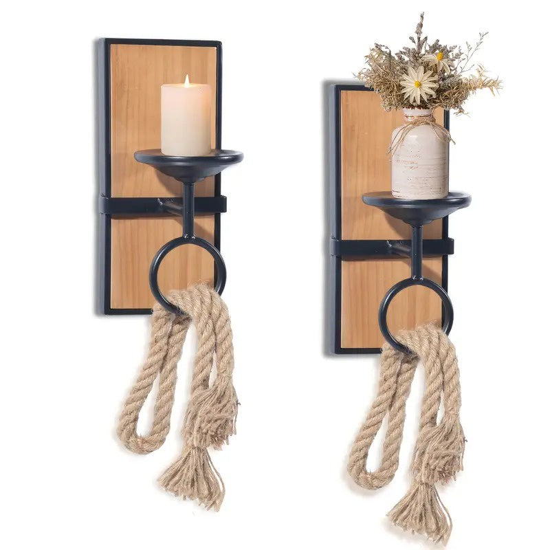 Juego de Portavelas Montados en la Pared