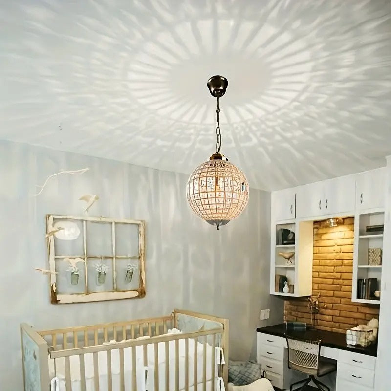 Lámpara de Araña Esférica de Cristal