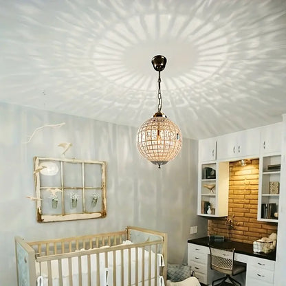 Lámpara de Araña Esférica de Cristal